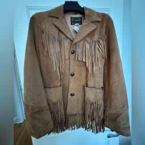 Vintage Pioneer Wear Suede Fringe Jacket